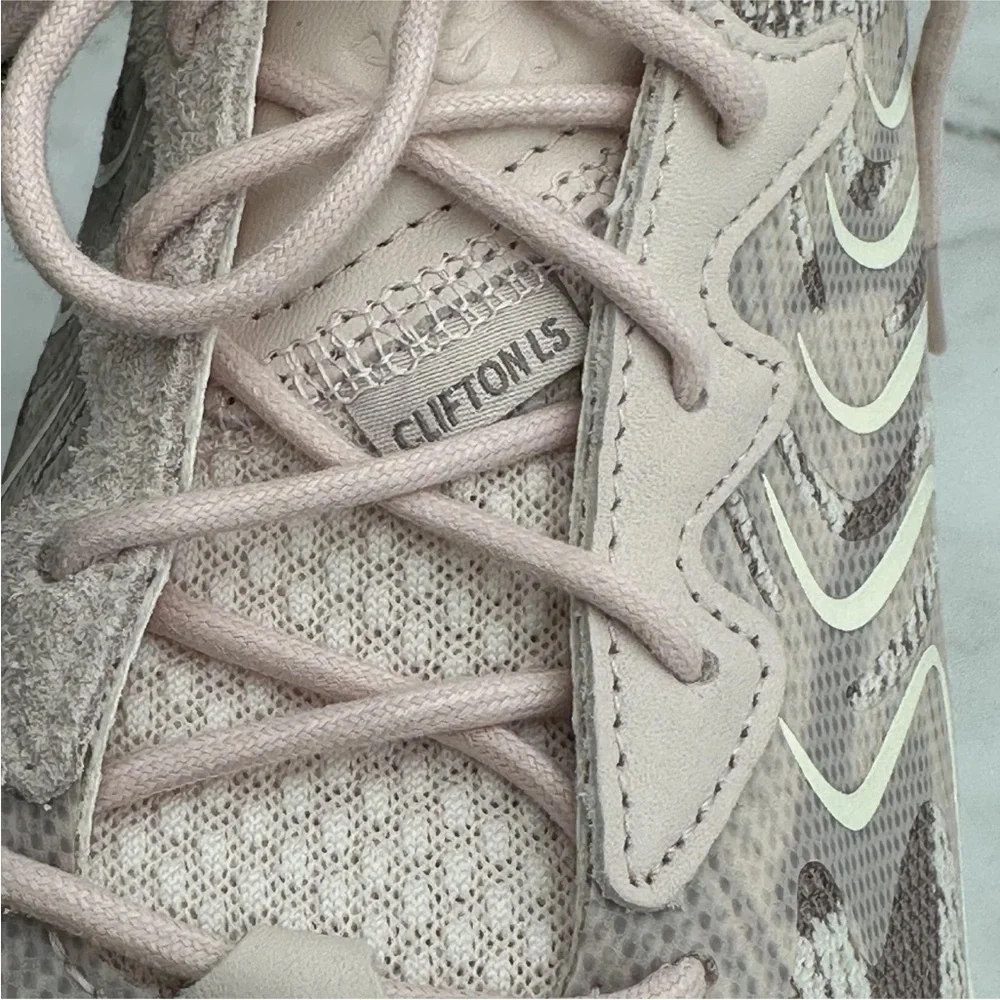 NEW Hoka One One Clifton LS Shoes Mens Size 12 Pink Cream Running Sneakers
